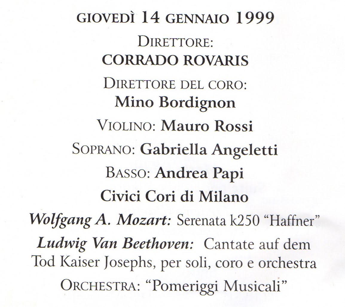 Vigevano Pomeriggi Musicali 1998-1999